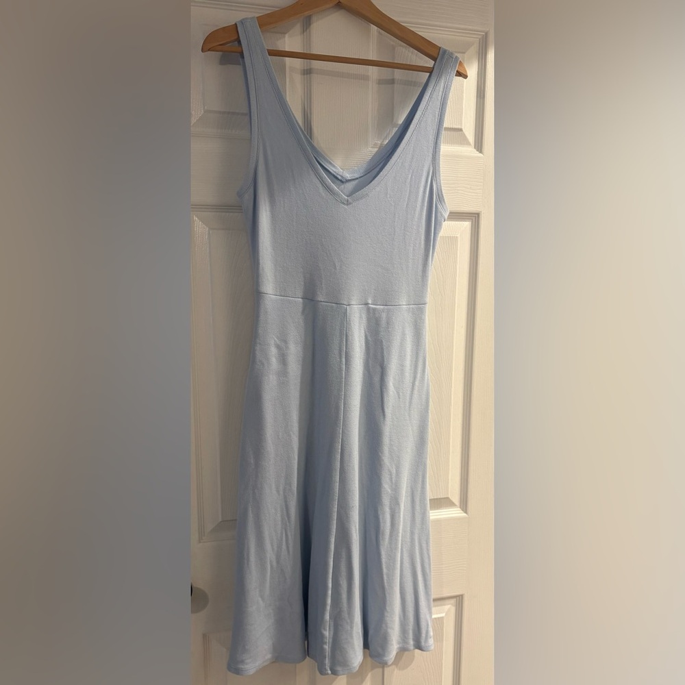 A New Day Sky Blue V-Neck Top